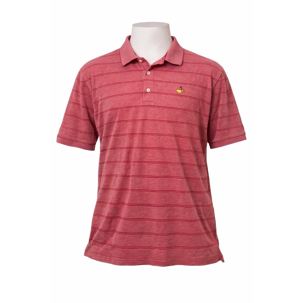 Masters Collection Golf Polo‎ Shirt Red Pima Cotton Augusta Logo Classic Men's L